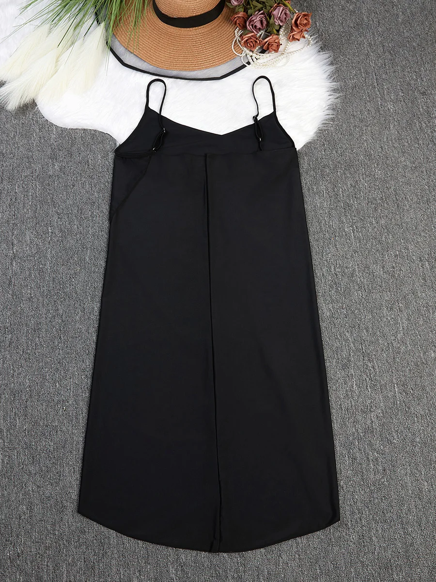 2025 traje de baño largo de talla grande para mujer, traje de baño liso para playa, traje de baño para mujer, ropa de playa para nadar