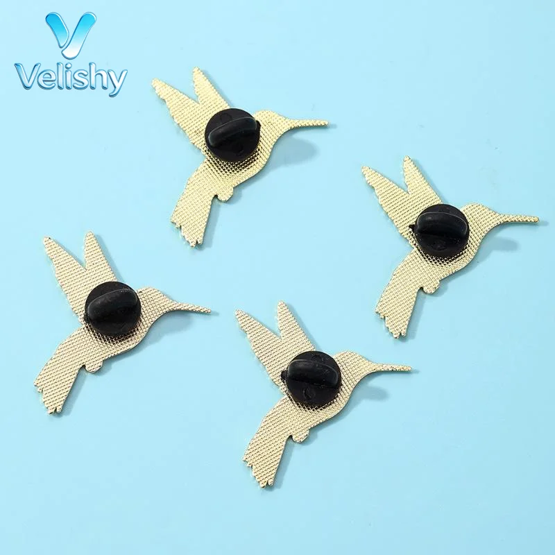 1/4pcs Hummingbird Brooches For Women Colorful Birds Enamel Pin Metal Badge Jewelry Clothing Backpack Accessories Friends Gift