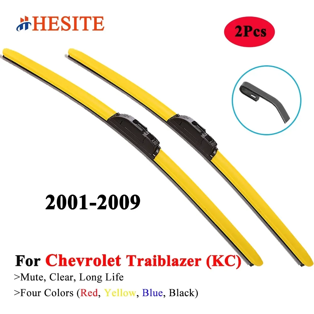 

HESITE Colorful Windshield Wiper Blade For Chevrolet Trailblazer SUV 4.2 6.0 AWD KC 2001 2002 2003 2004 2005 2006 2007 2008 2009