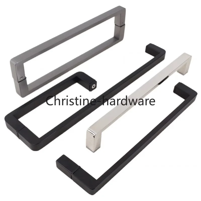 minimalist-bathroom-shower-room-handle-glass-door-light-luxury-gun-gray-shower-room-dumb-black-champagne-gold-flat-square-handle