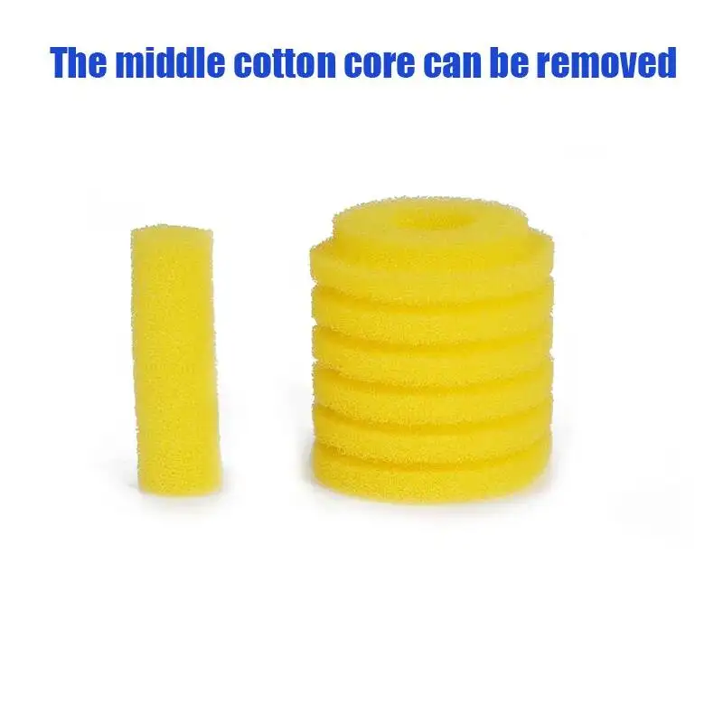 2-10Pcs Built-in Filter Element Yellow Cotton Core Replacement Sponge For Fish Tank Aquarium Cleaning Accessories