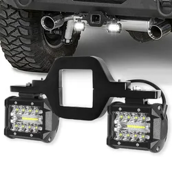 Universal 2pcs 2.5inch Car 3-row LED Strip Lights with Trailer Hook Mounting Bracket, Trailers Lamp Set