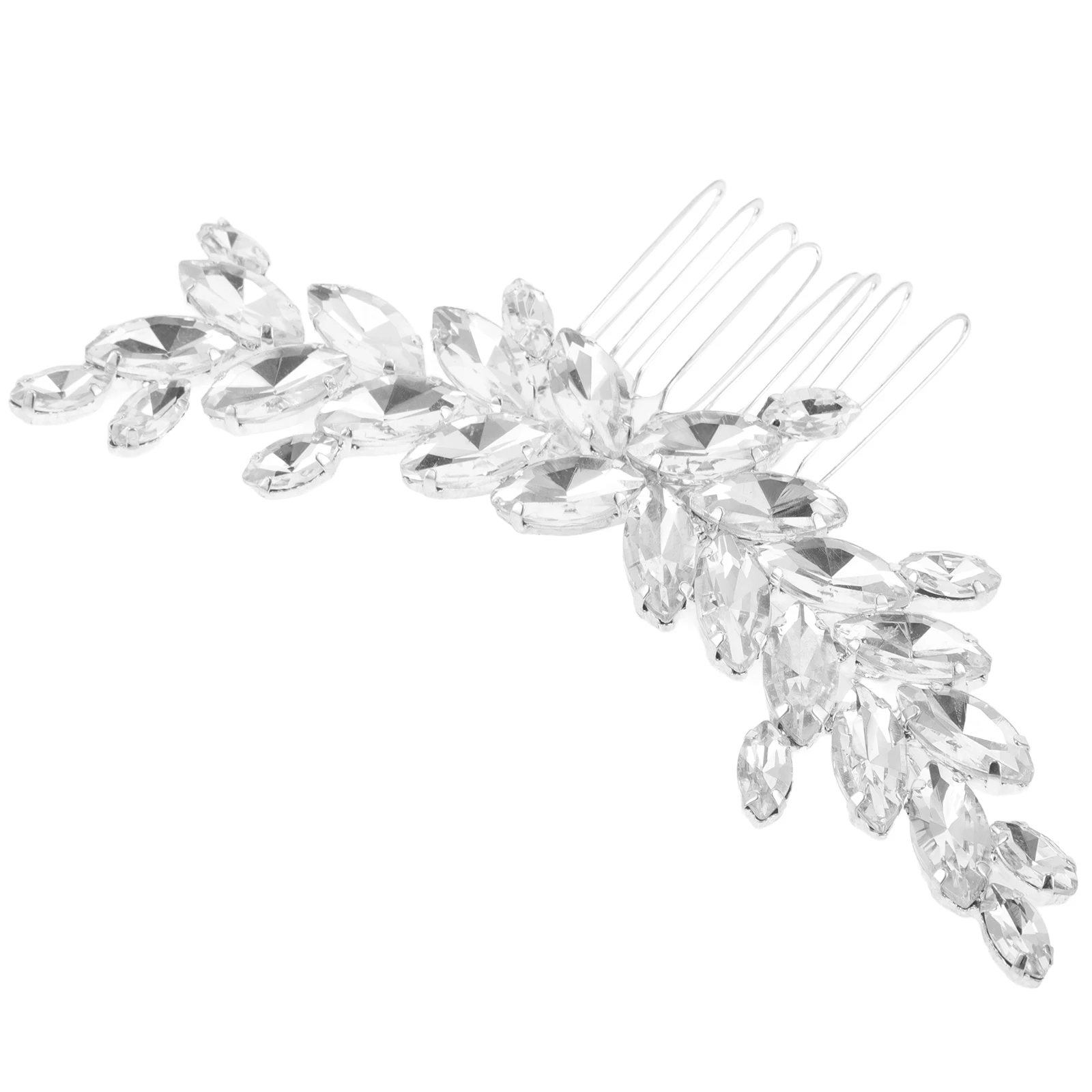 

Silver Hair Comb Bridal Wedding Accessories Crystal Rhinestone Clips Styling Combs Elegant Decorative Bride Events Hair Vines