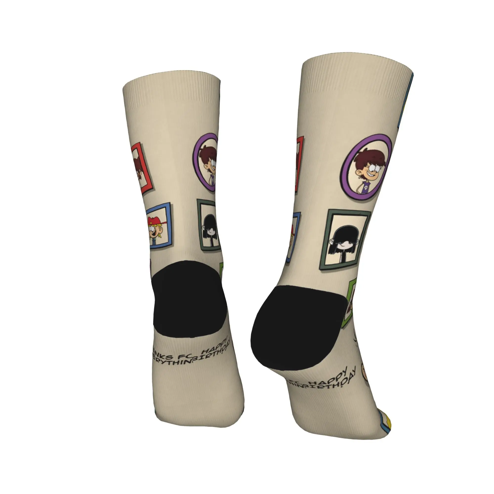 ถุงเท้าลายการ์ตูนสำหรainfamilys L-Loud Houses ถุงเท้าแฟชั่นสำหรับฤดูใบไม้ร่วง ถุงเท้าคู่กันลื่น ถุงเท้าวิ่งแบบนุ่มปานกลาง