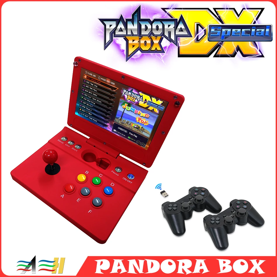 

A Pandora Box DX Special 10.1 Inch Joystick Arcade Folding Portable Video 5018 in 1 Retro Game Console New Game Children's Gift