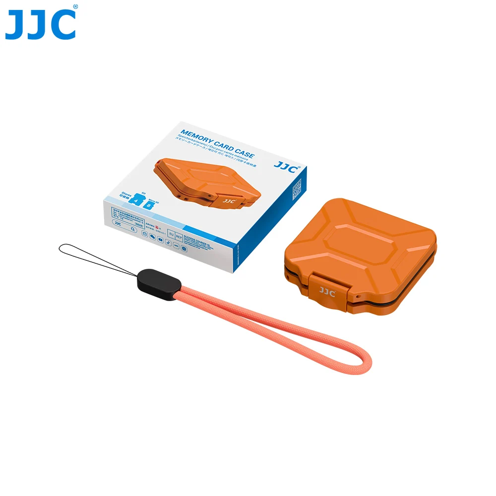 Etui na karty JJC Transflash TF na 8 kart MicroSD i 4 karty SD, wodoodporny organizer na karty pamięci.