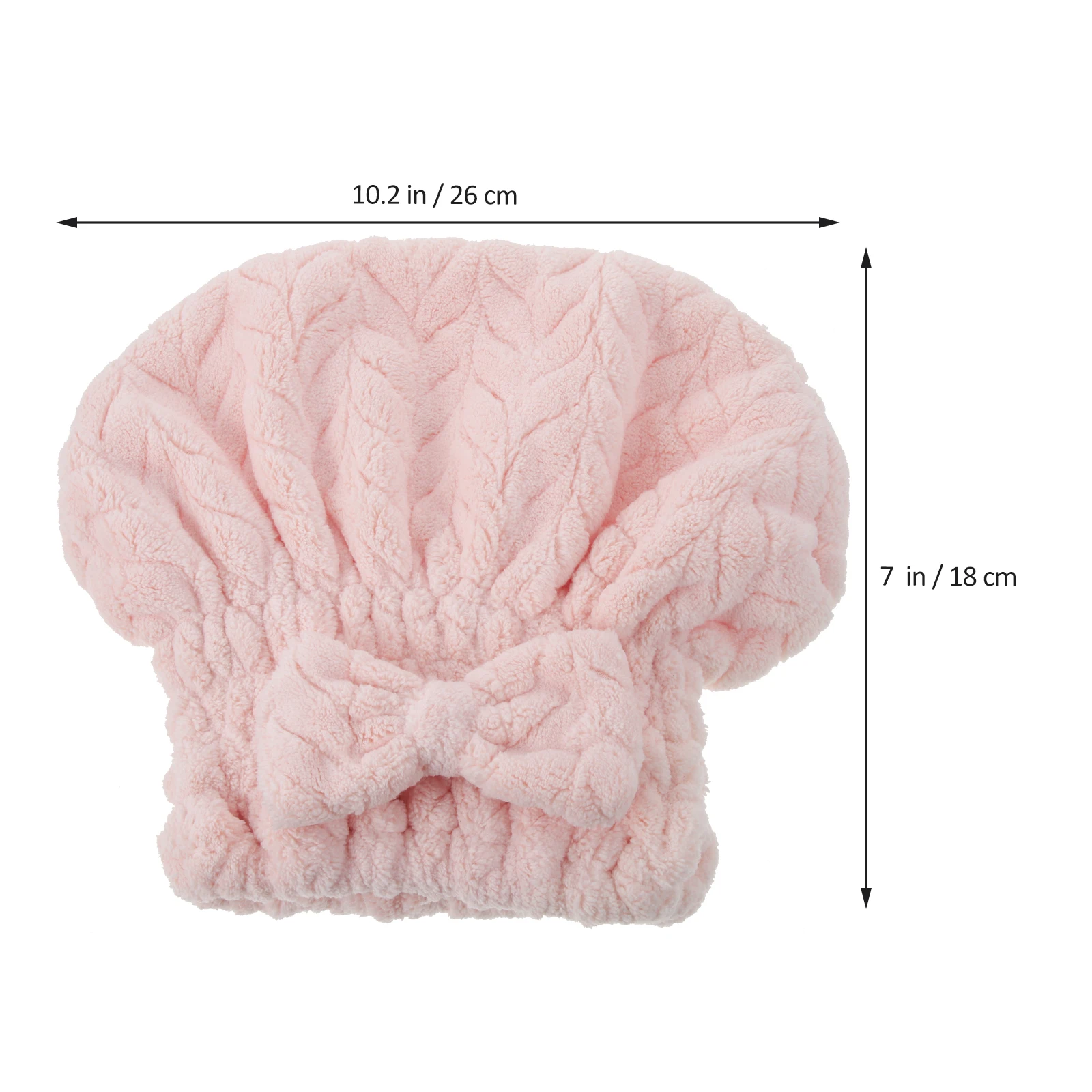 

3pcs Coral Fleece Shower Cap Absorbent Hair Towel Cartoon Hat Bowknot Drying Frizz Free DAMAGE Avoid