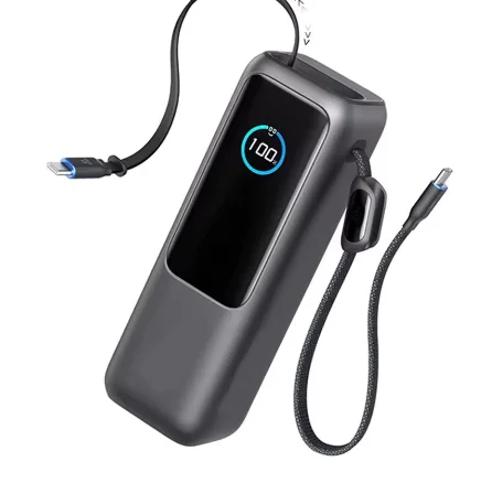 Banco de Energía - Carga Rápida PD3.0 QC4.0, Cargador Portátil con Cable Extensible para Teléfono y Laptop A1695 165W 25000mAh