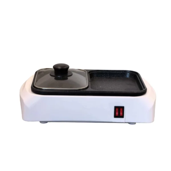 Multi-functional Smokeless Electric Grill Pan PTFE Non-Stick 180 Degree Open Design 1500W Car RV Hotel  Outdoor