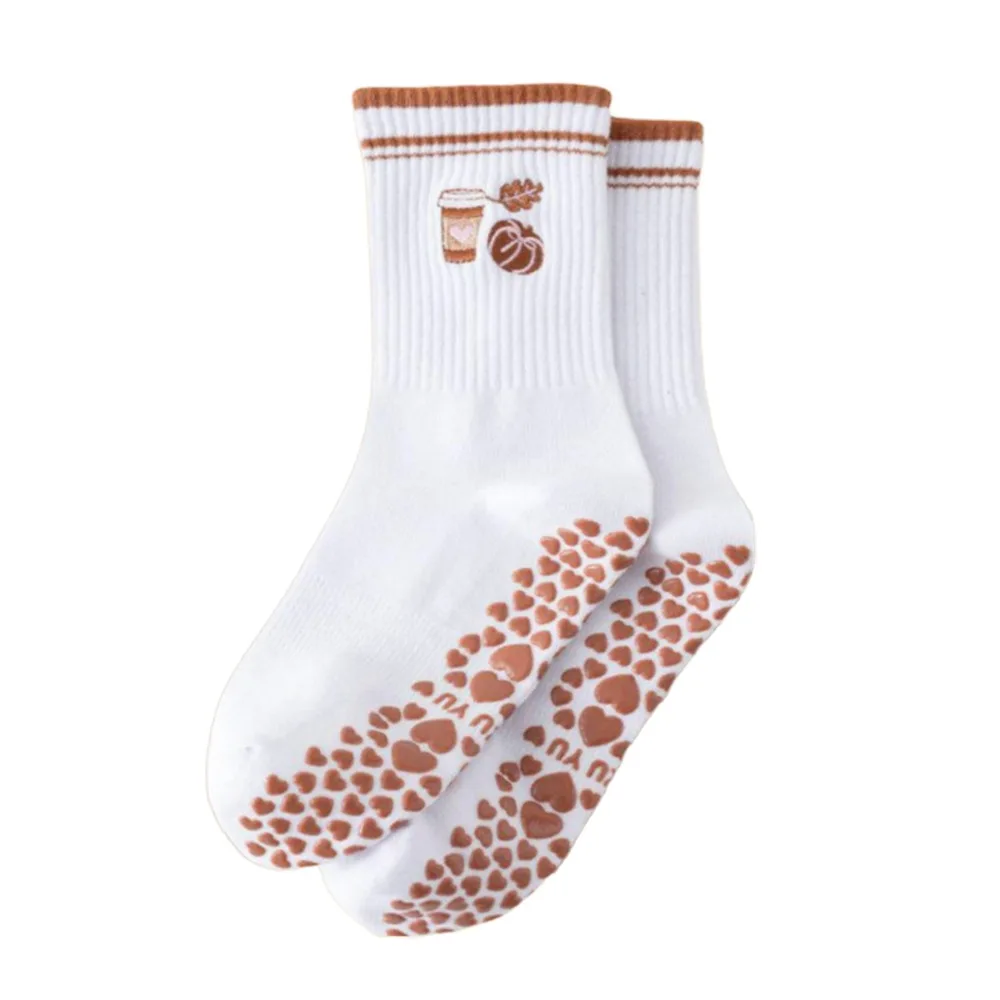 

New Cotton Pilates Socks Harajuku Street Sweat-absorbent Yoga Socks Breathable Casual Mid Tube Socks