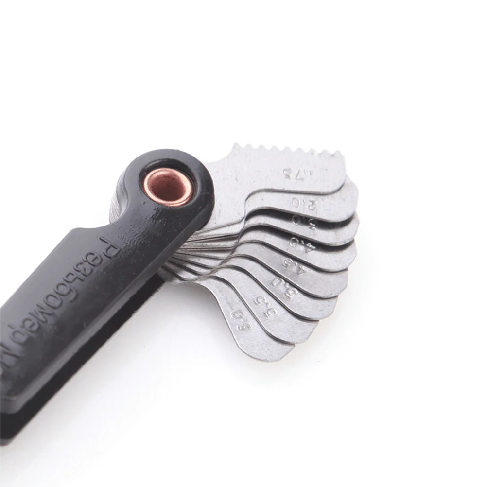 

60Pcs Thread Measuring Gage Measuring Tools 60 Degree Metric Black Durable Practical Use Adjustable Rotary Quenching Hardness