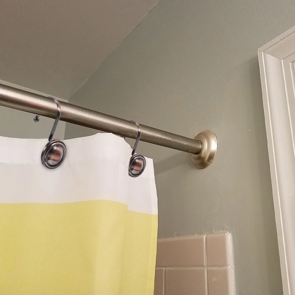 

24pcs Vintage Shower Curtain Hooks Iron Rustic Farmhouse Bathroom Rings Decorative Curtain Accessories For Humid