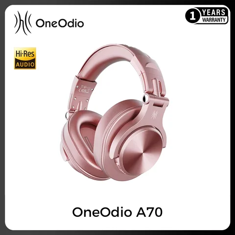 OneOdio A70 Wireless Headphones Bluetooth 5.2 72H Playtime DJ Headset 40mm Drivers Music Sharing Wired Over Ear Mic for PC Phone