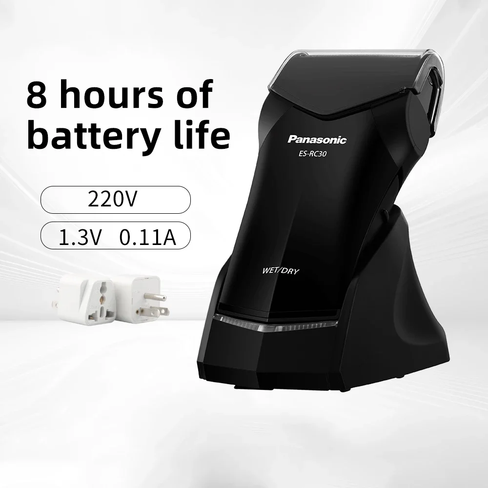 

Panasonic Electric Shaver Made In China Reciprocating Single Blade Head IPX7 Full Body Washable Beard Razor Power Adapter Charge