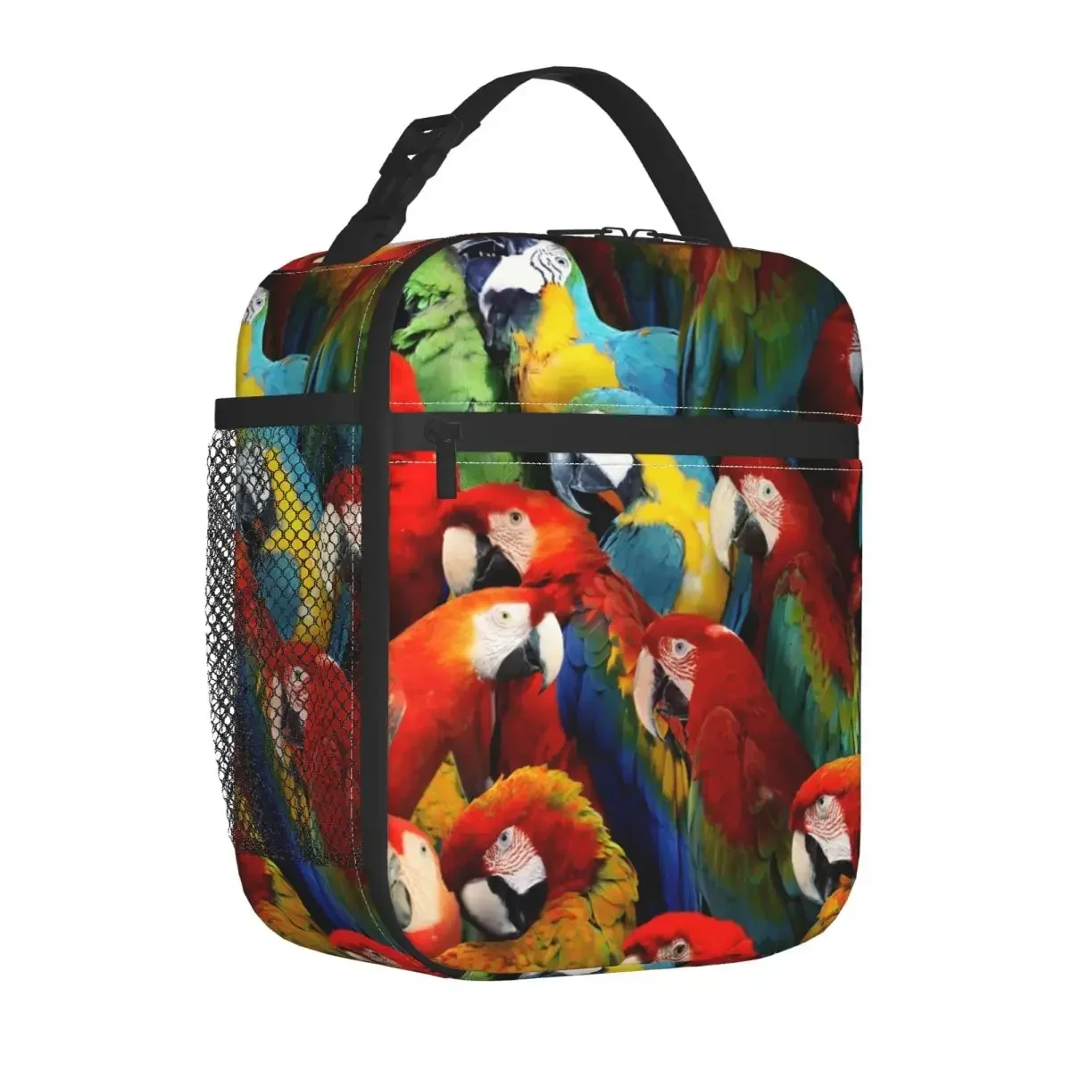 

Cute Macaw Parrots Insulated Lunch Bags Large Cockatiel Animal Bird Reusable Thermal Bag Lunch Box Tote Beach Picnic Bento Pouch