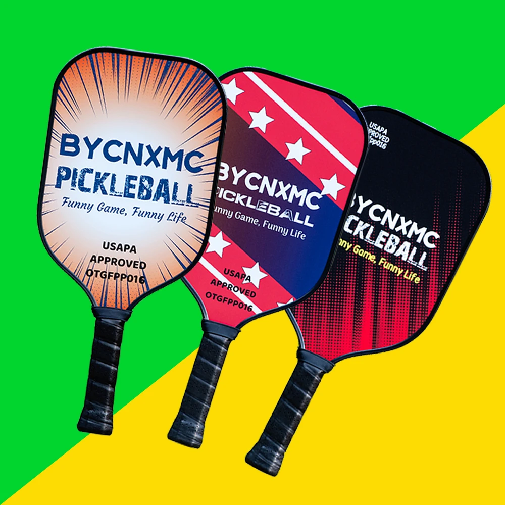 BYCNXMC  Thermoformed Unibody T800 Raw Carbon Fiber Pickleball Paddle Spin Textured Surface With Foam Edge