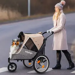 Pet push trailer dog push wózek kot światło składany wózek duży wózek turystyczny na świeżym powietrzu