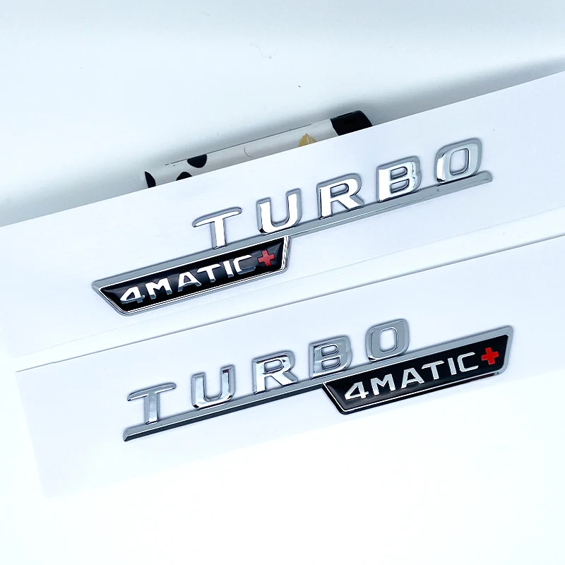 تنطبق على الحروف GT50 GT53 GT63 GT63S V8 Biturbo 4matic + شعار ABS لسيارة Mercedes Benz C190 X290 ملصق صندوق السيارة الجانبي