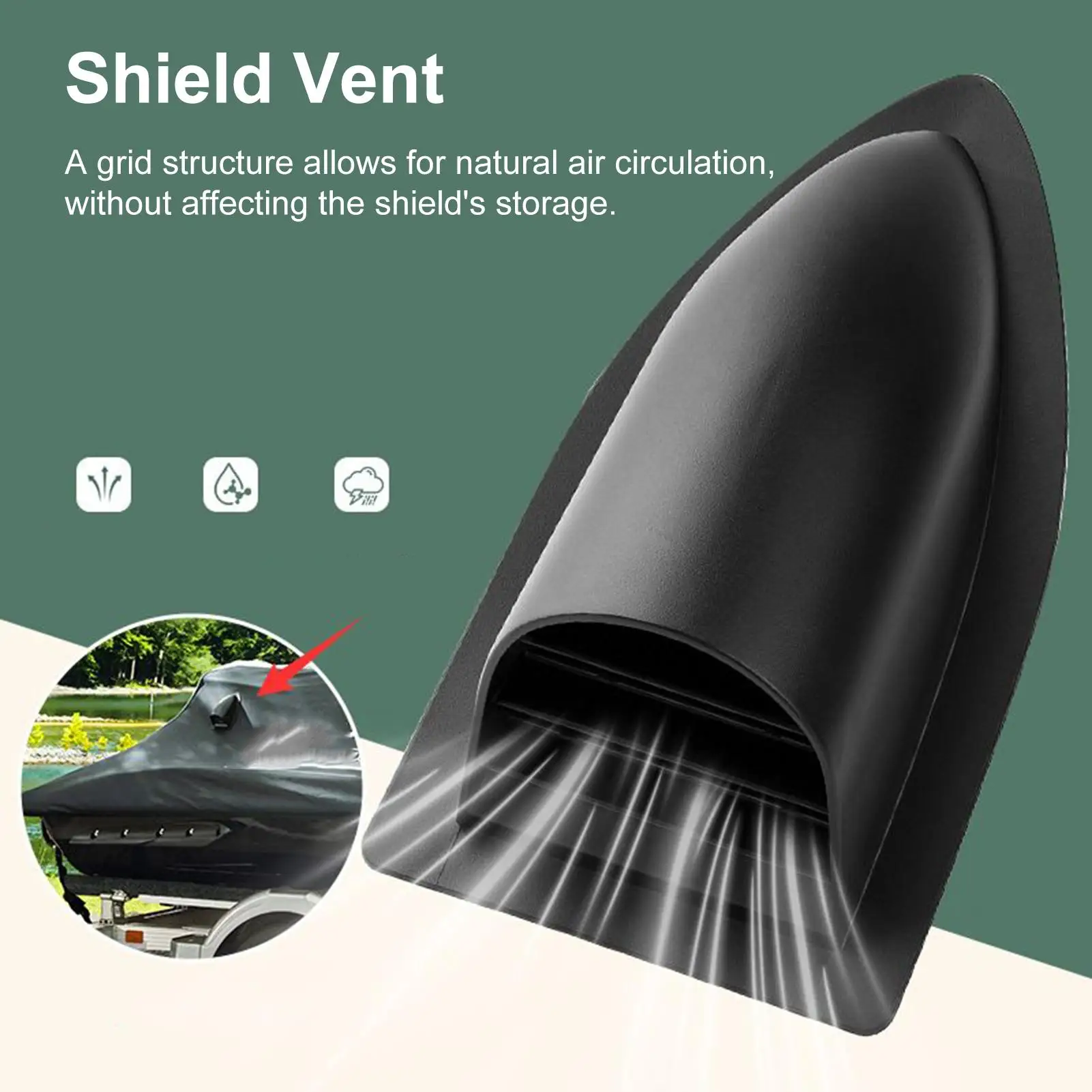 Boat Clam Shell Vent Kayak Boat Tilted Exhaust Ventilator Cover Vent Replacement Yachts Ventilation Accessory For Kayak Yacht