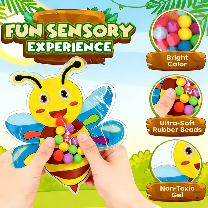 Montessori Bee Color Sorting Sensory Toy Kids Boy Educational Learning Teenager Decompression Gift Fine Motor Skills Development