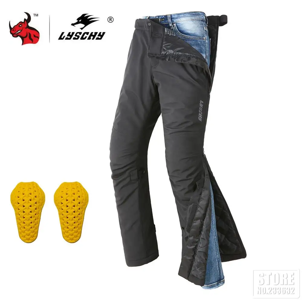 

LYSCHY 6000mm Waterproof Quick Release Motorcycle Pants Men Windproof CE Level 2 Protective Gear Motocross Pants 3 Layers Warm