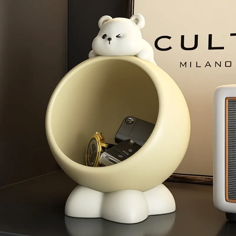 Entrance key storage box ornament, key chain at the door, tray shelf decoration, light luxury and high-end