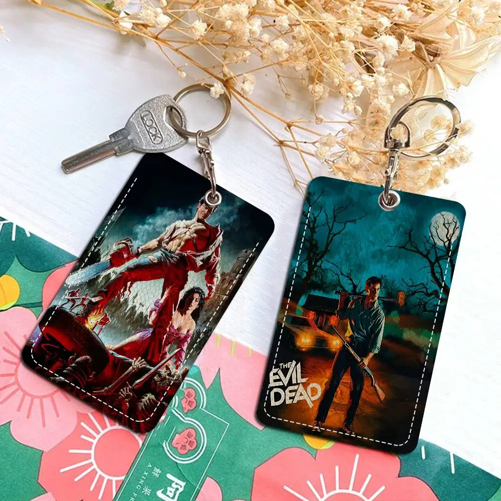 أفلام الرعب الشر الميت بولي Soft الجلود الناعمة مستطيلة حامل بطاقة المفاتيح التعريفي مصعد غطاء للحماية الشباب Faion Accory