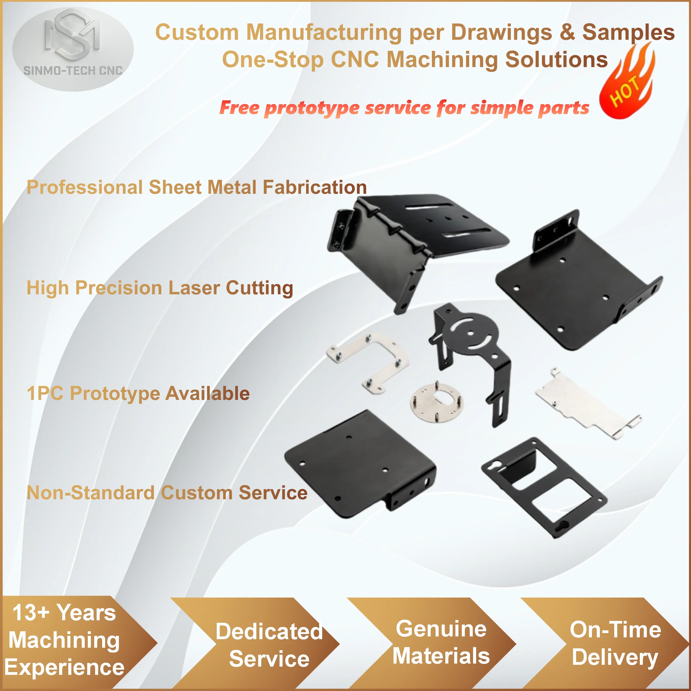 Precision Metal Sheet Fabrication Laser Cutting Bending Service OEM Custom Hardware Processing Solution