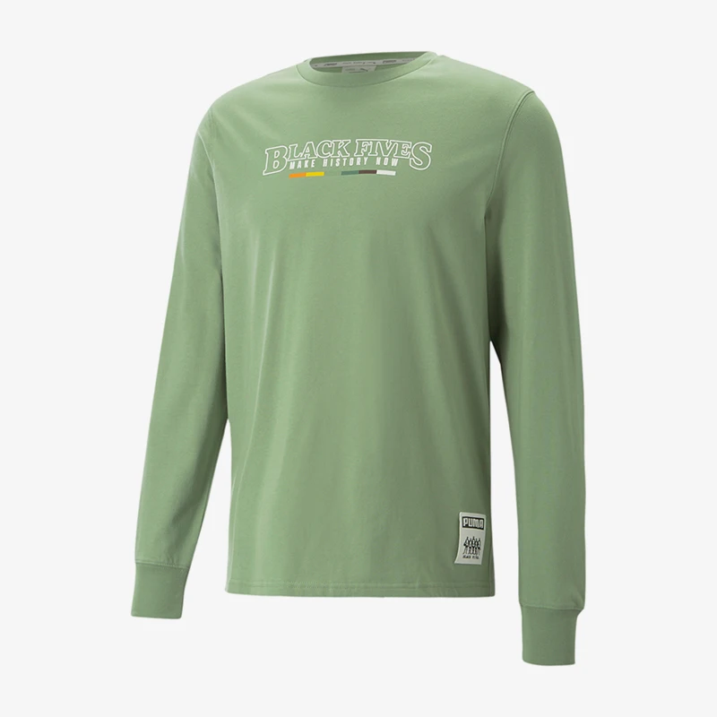 

Новая мужская модная дышащая футболка Puma Authentic Autumn с принтом и круглым вырезом, с длинными рукавами, 537804-01