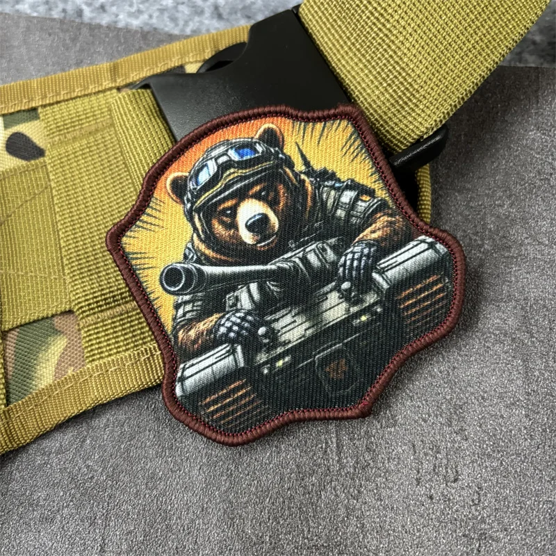 Parche táctico oso y pistola con gancho y bucle militar - imagen 2