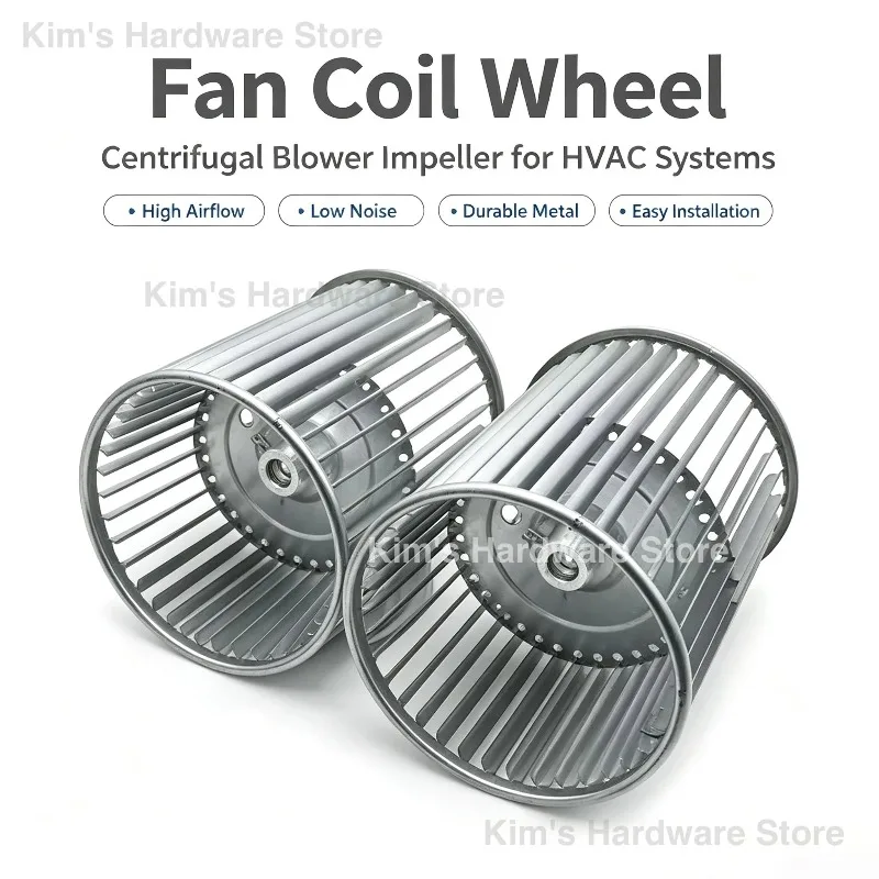 Fan Coil Impeller Wheel Centrifugal Blower Wheel 145x130 145x160 145x190 12mm 14mm Shaft Central Air Conditioner Replacemen Part