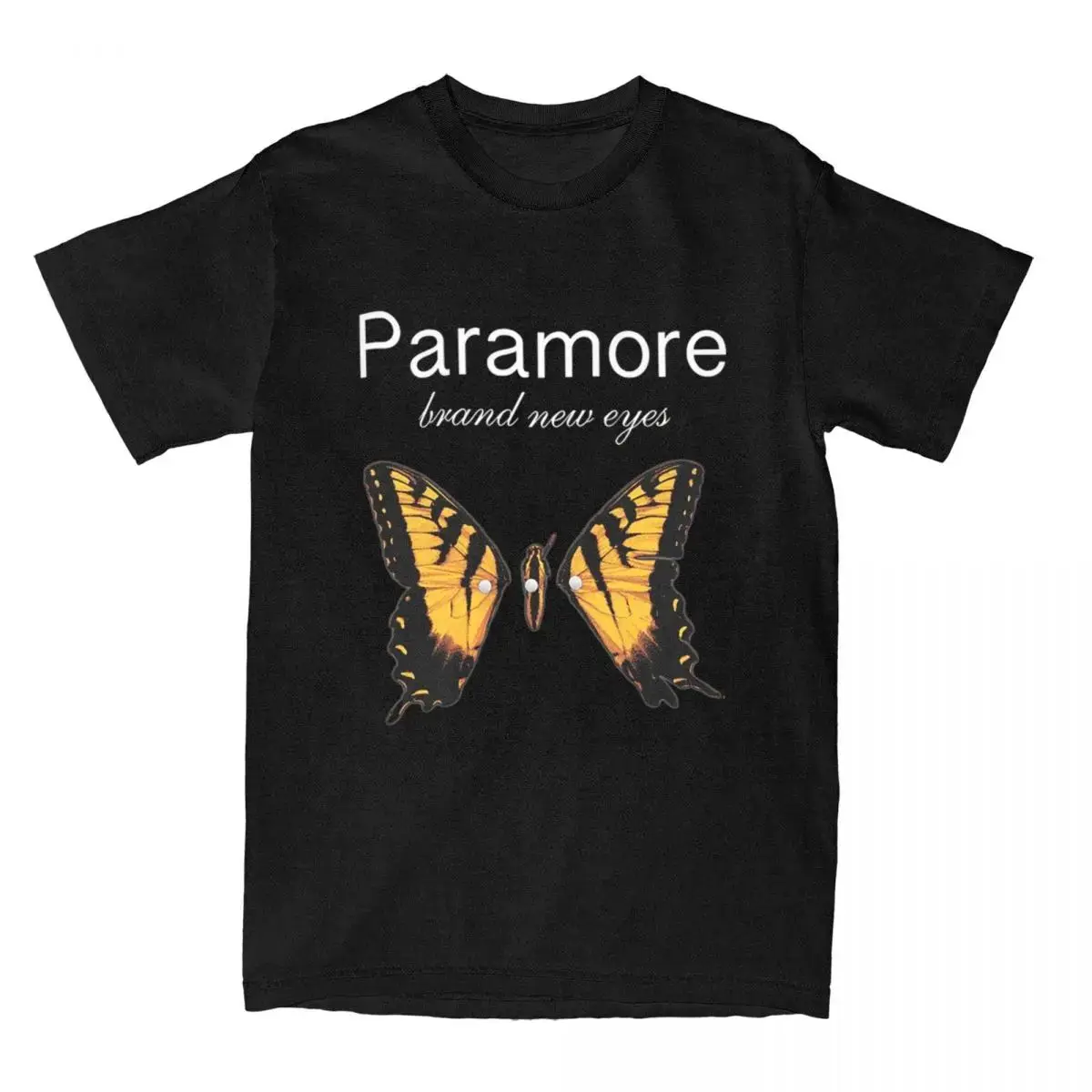 Y2K Mode, lässige T-Shirts, Paramore-Schmetterlings-Logo-Shirt, Outfits, Vintage-Baumwoll-T-Shirts, T-Shirt, Kleidung, bedrucktes Baumwoll-Oberteil, Unisex. – Detail 2