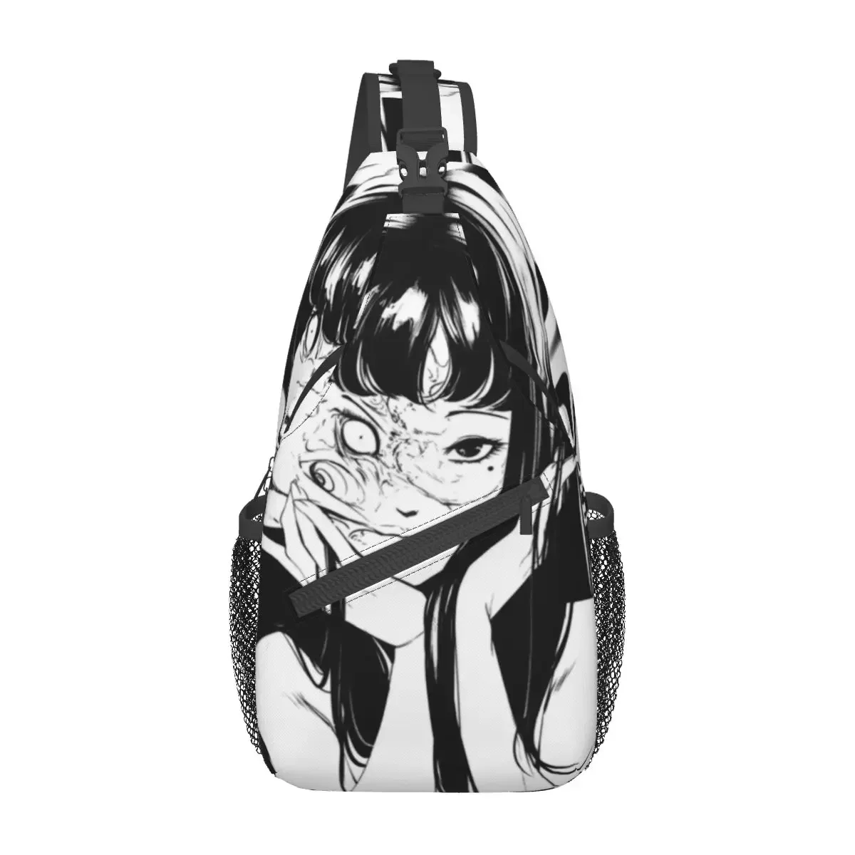 Junji Ito Tomie Horror Anime Sling Bags Chest Crossbody Shoulder Sling Backpack Outdoor Hiking Daypacks Printed Pack