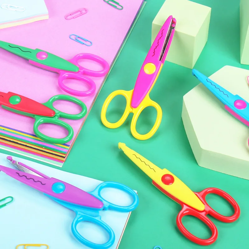 Wavy Pattern Scissors Creative Children Paper Craft Cutters Card Photo Handmade DIY Tools Stationery School Office Supplies Gift