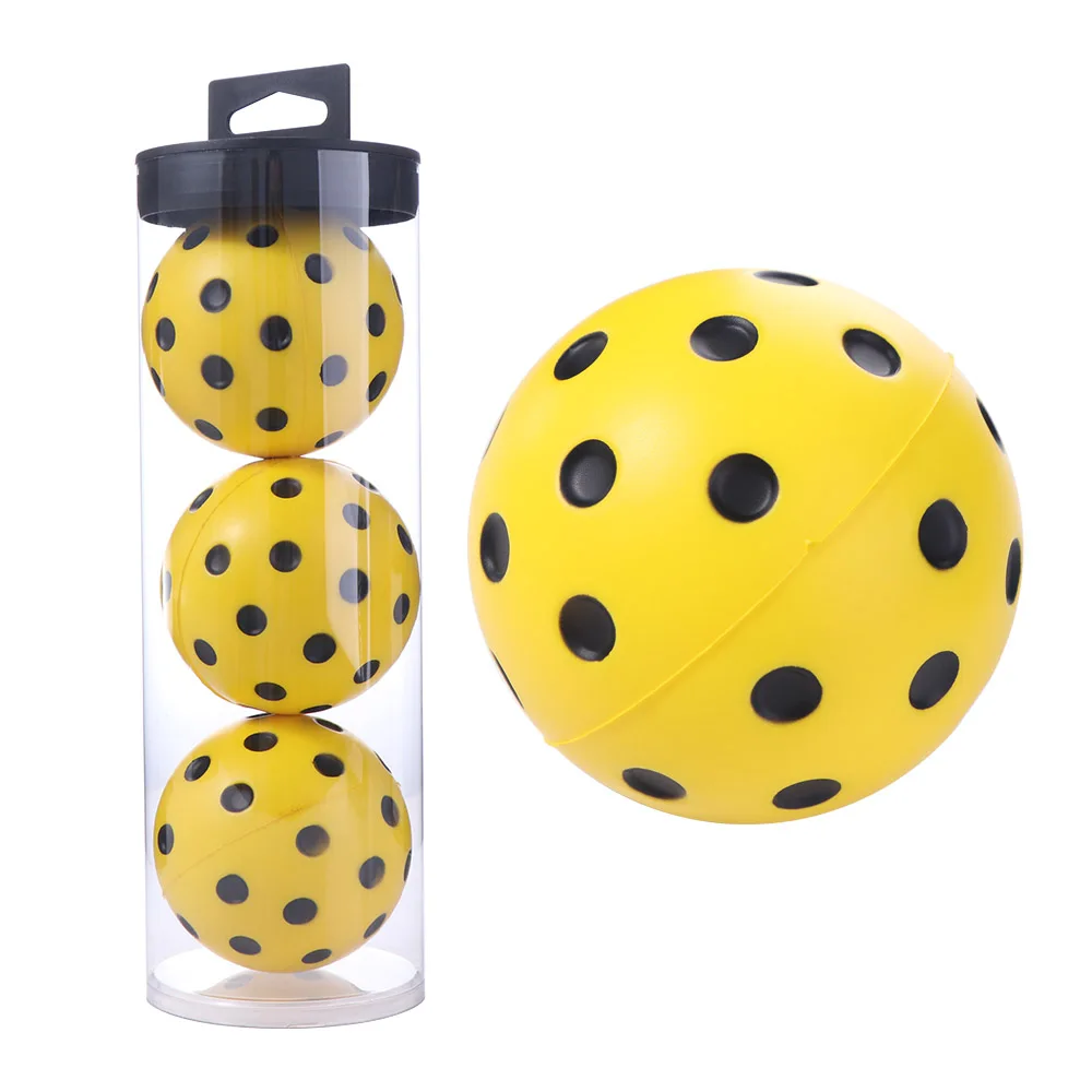 74mm Foam Pickleballs Practice Balls High Elasticity Damping Silent Pickleball Balls Impact-Resistant Low Decibel