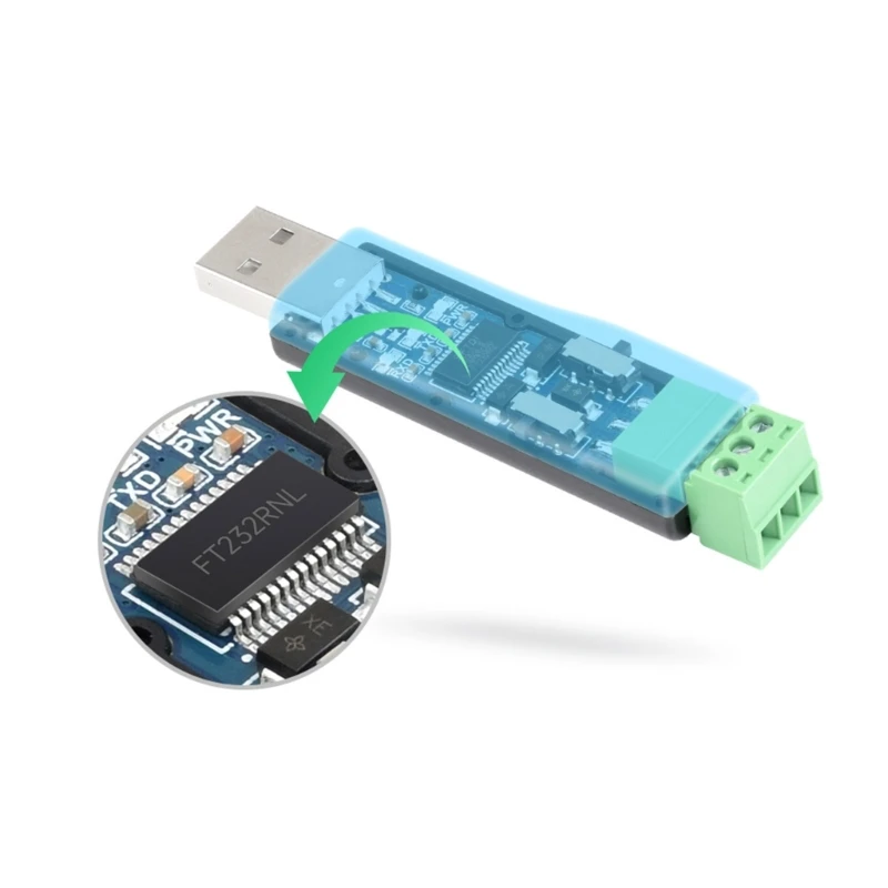 Industrial USB TO RS232/RS485 Converter with FT232RNL Chip Protective Adapter with 3 LED Light