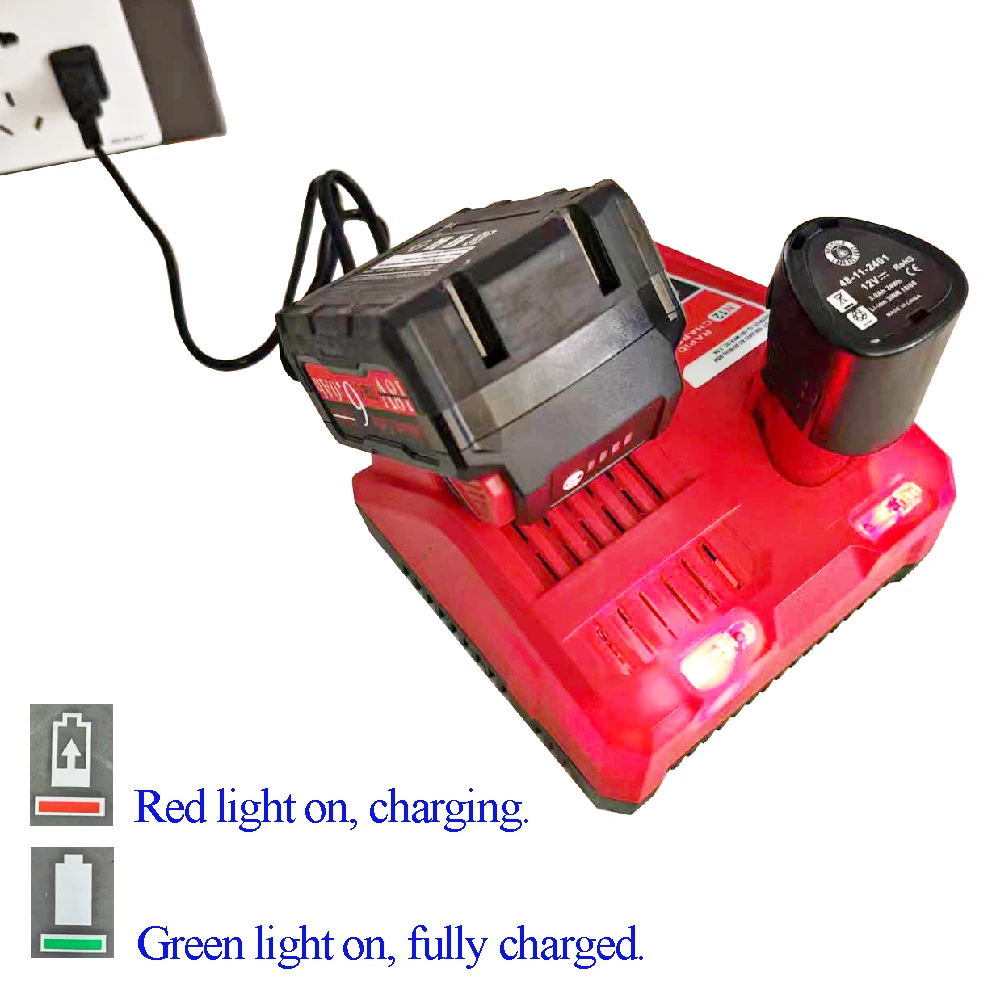 Power Tool Parts Accessories For Milwaukee 18V Lithium Battery 12V Charger For M14 14.4V For M18 Li-ion Cell Pack For M12 - 18V