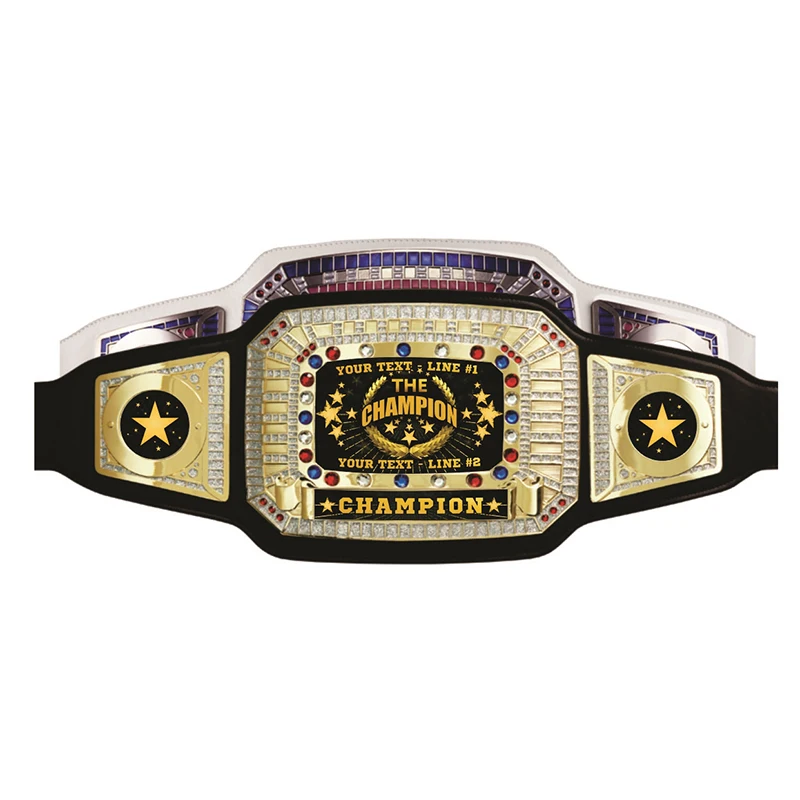 

Custom Boxing Championship Belts WBC Muay Thai Taekwondo Wrestling Winner Belt