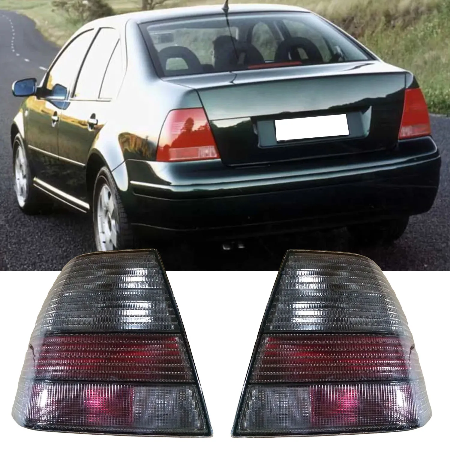 

Корпус заднего фонаря в сборе без лампы для VW BORA MK4 1999-2005 1J5945095AA 1J5945096AA Крышка сигнальной лампы Серая задняя лампа