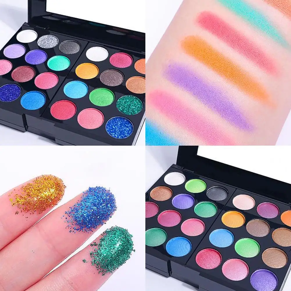 39 colori 3 strati Set di Palette per il trucco fard Lip Gloss shimmer Eyeshadow Palette Kit per il trucco pennello specchio Set cosmetico