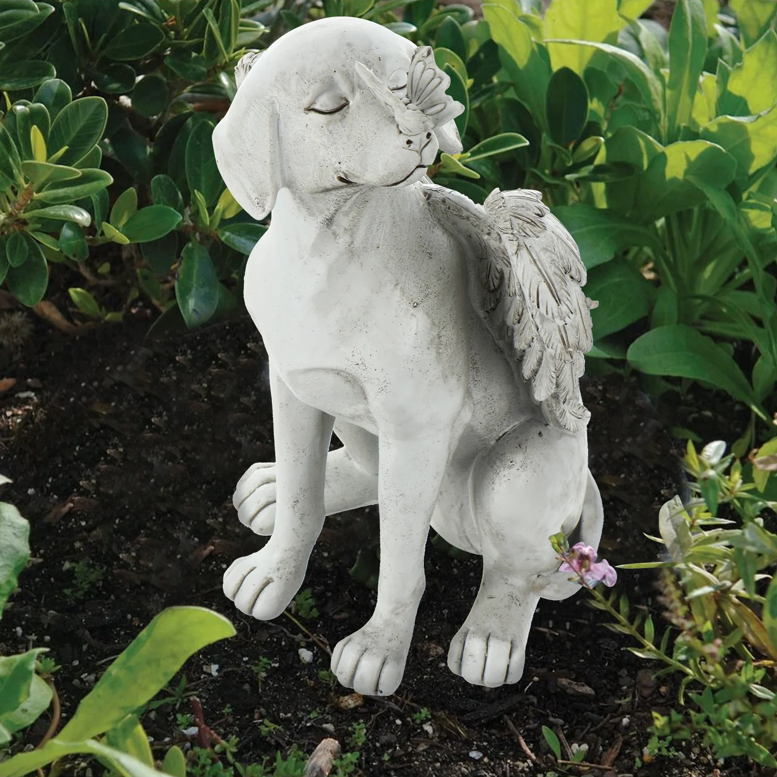 

Resin Memorial Dog Angel Statue Premium Realistic Angel Wings Design for Garden Outdoor Indoor Decoration Pet Loss Tribute