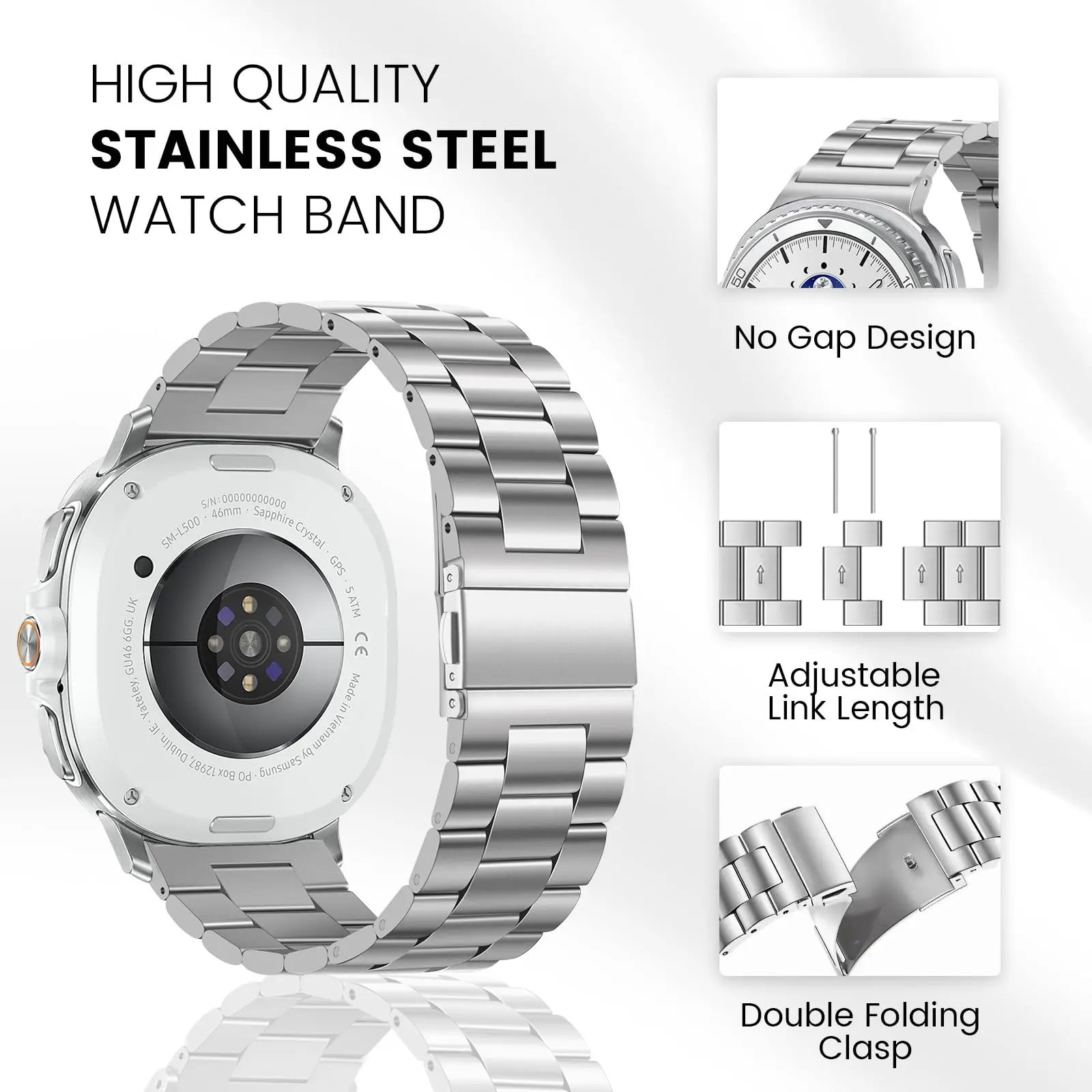 Stainless Steel Strap For Samsung Galaxy Watch 8 classic 46mm Metal Watchband Bracelet Correa For Samsung Watch 8 40mm 44mm band