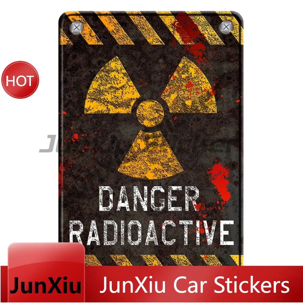 Panneau Danger Radioactivite Radioactif Creative Vinyl Decal Waterproof Car Sticker Motorcycle Accessories