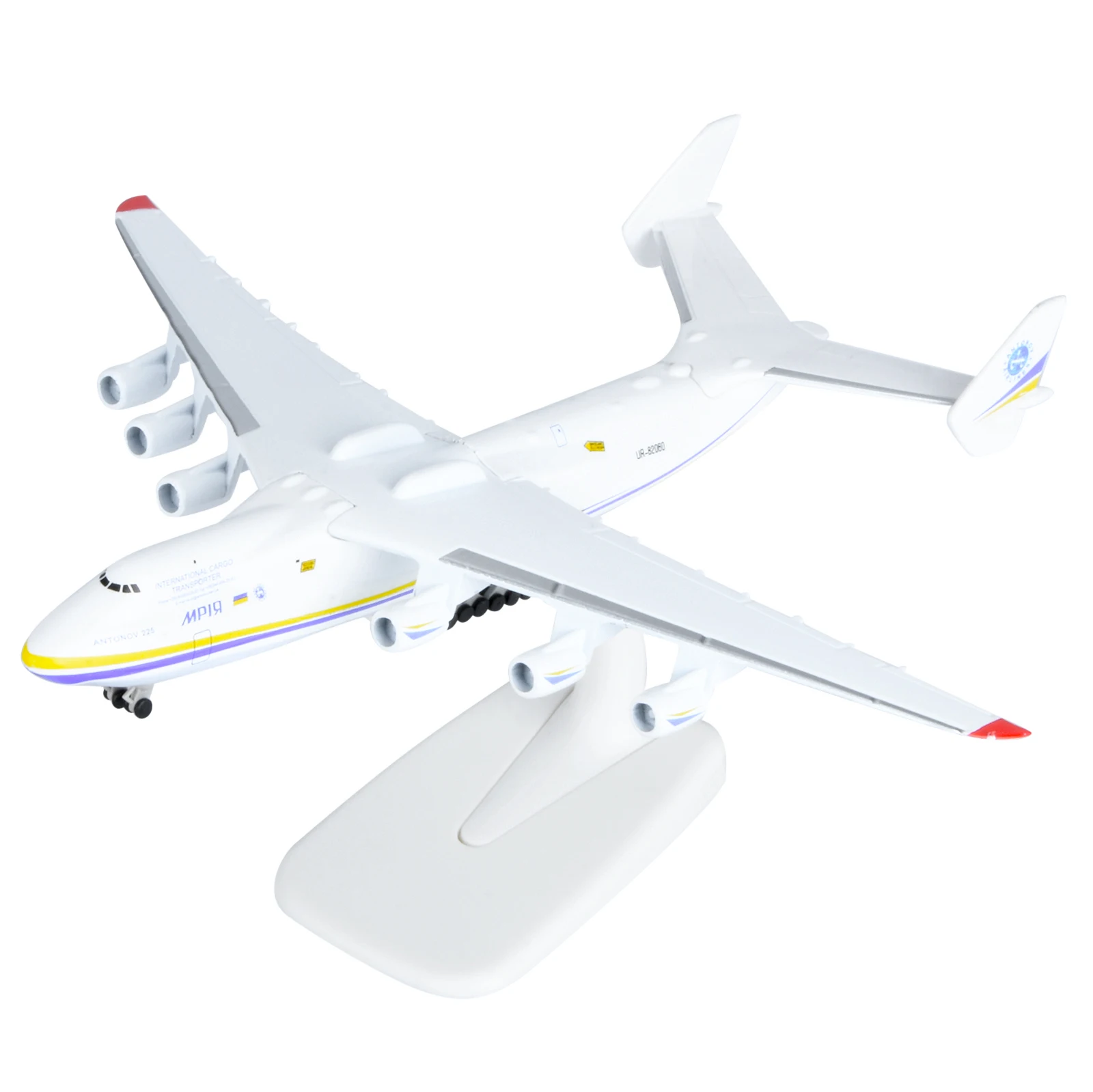 1:400 Советский Союз Ан-225 Модель самолета Мория Транспортная шкала Окрашенная стратегическая грузовая модель самолета под давлением для коллекции