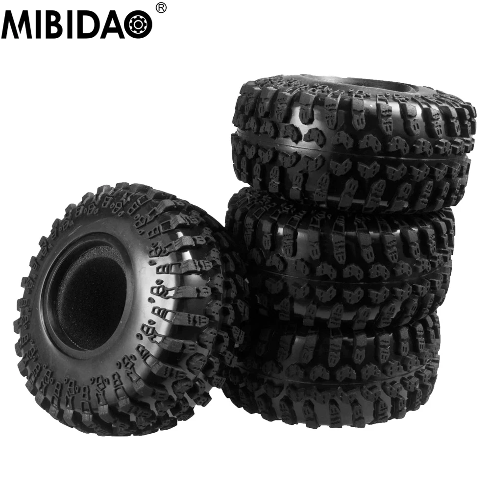 Mibidao 4ชิ้น2.2 "ยางล้อยาง130x54มิลลิเมตรสำหรับ1/10 TRX4 TRX6 Axial SCX10 90027 90046 D90 wraith 90018 RC ตีนตะขาบรถ