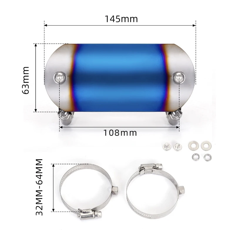 Motorcycle Exhaust Heat Shield Cover Muffler Anti-scald Protector Guard Universal Accessories For Honda Kawasaki Yamaha Suzuki