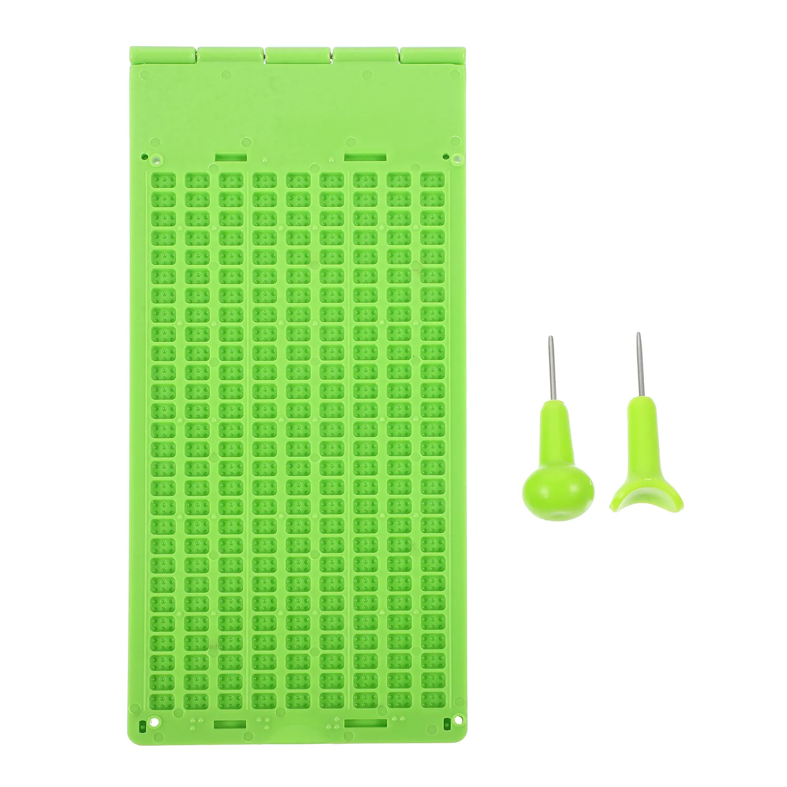 1Set Braille Writing Fingerboard Durable Plastic Lightweight Portable Stylus for Blind Braille Fingerboard