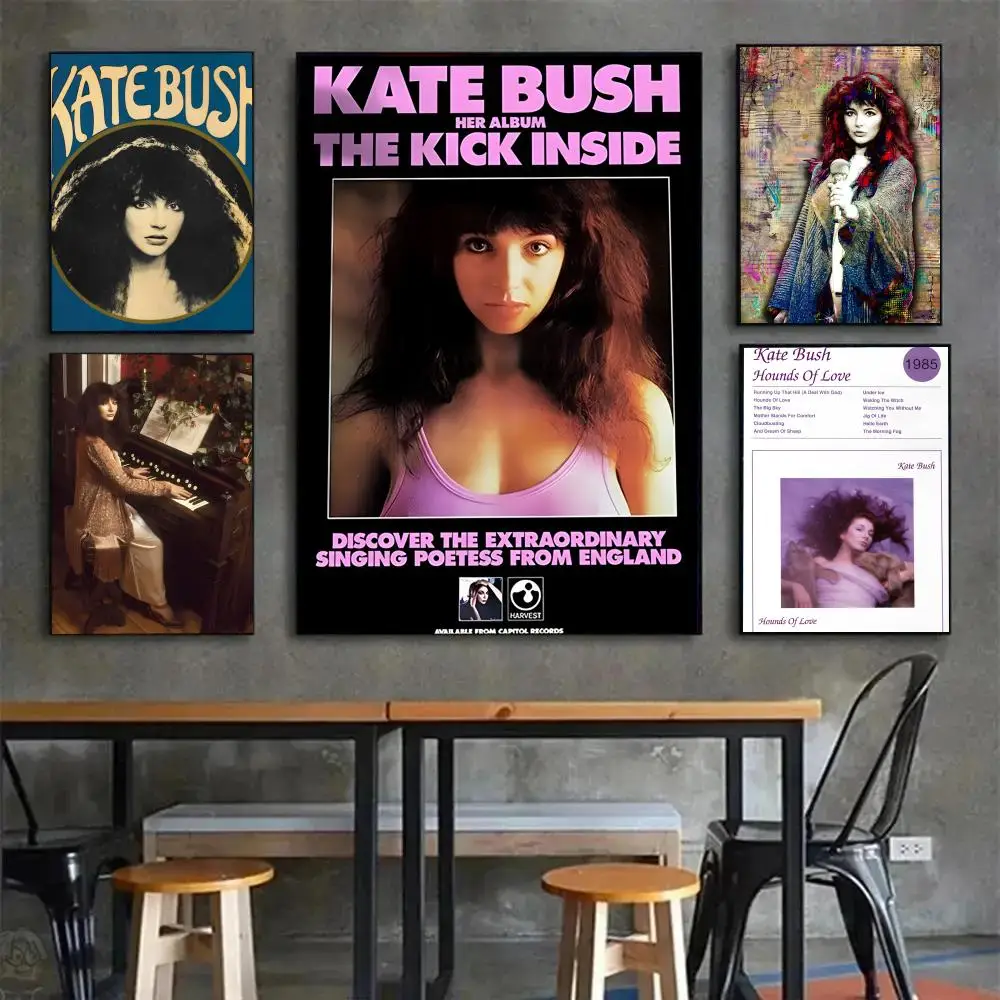 Legendary Pop Songstres Britain Singer K-Kate B-Bush Poster Poster Painting Wall Art Mural for Living Room Home Decor and Gifts