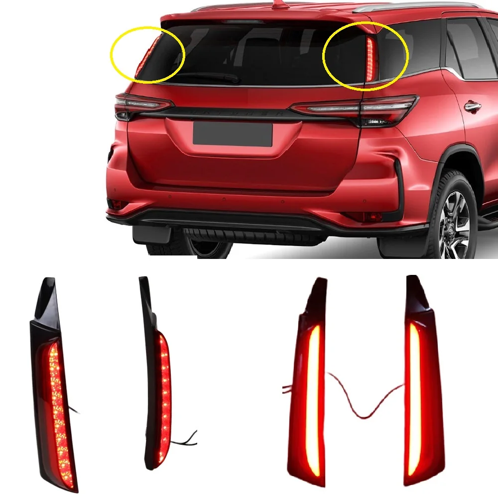 Led Exterior High Additional Brake Lights Fit For Fortuner 2015 2016 2017 2018 2019 2020 Forutner Rear Brake Lights Tail Lamps