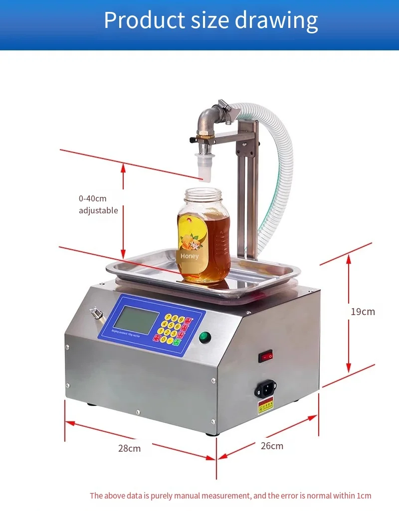 Honey Bottling Machine Automatic Paste Cream Ketchup Honey Filling Machine for small business